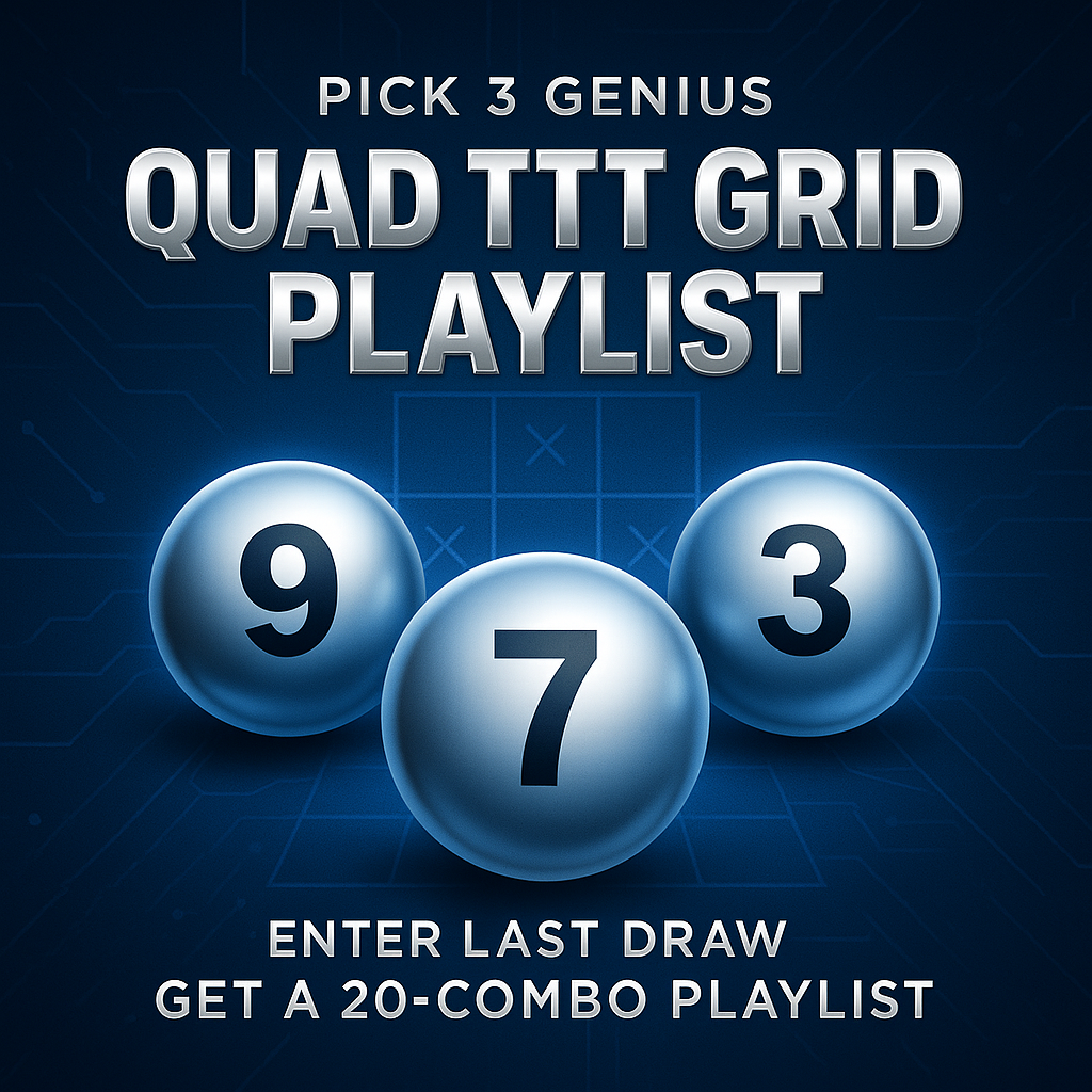 Pick 3 Genius | Quad TTT Grid Playlist